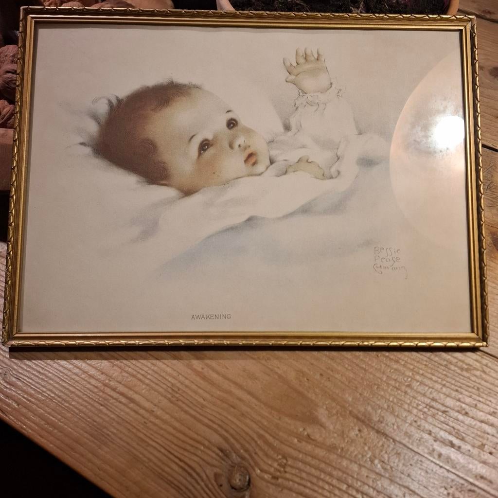 Vintage pastel Bessie Peage, Ophalen of Verzenden