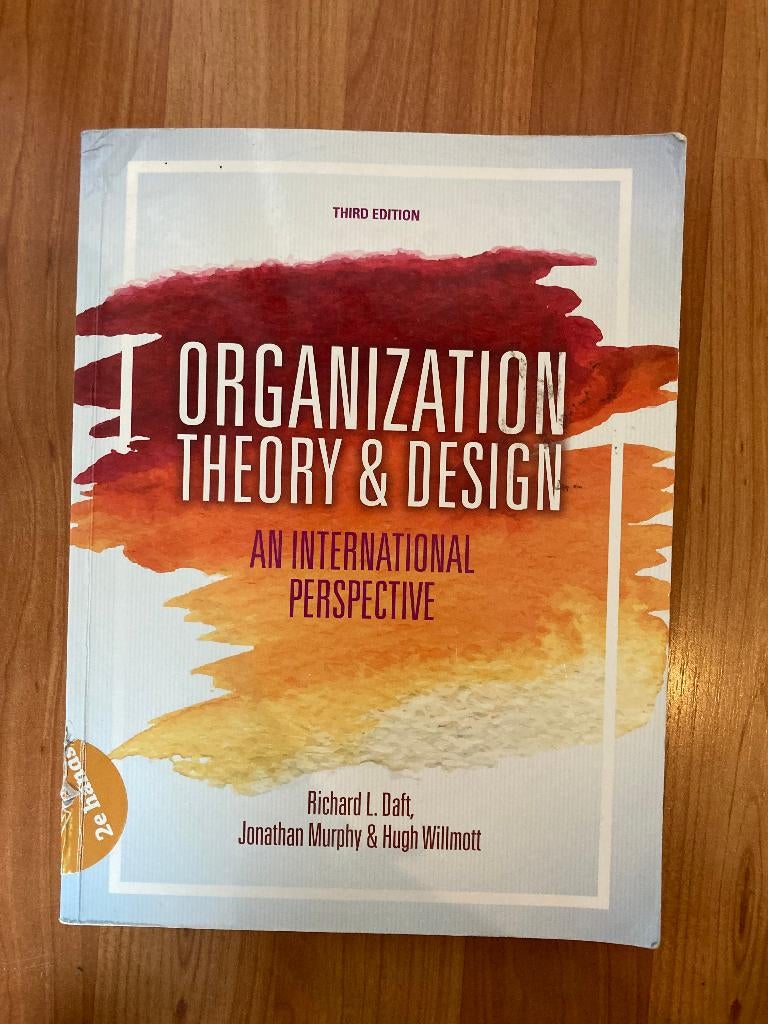 Organization Theory & Design, IBSN: 9781473726383, Ophalen, Alpha, Gelezen, WO