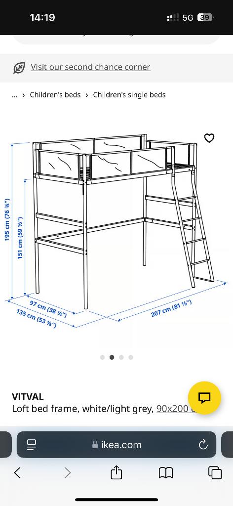 Kinderen bed 6+, Verzenden, Zo goed als nieuw, 180 cm of meer, 85 tot 100 cm