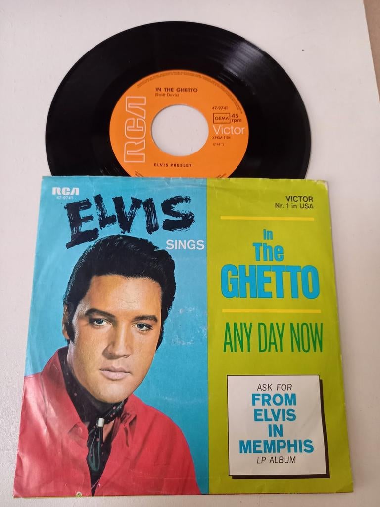 Elvis Presley - In The Ghetto 7" Single, Cd's en Dvd's, Vinyl Singles, Ophalen of Verzenden
