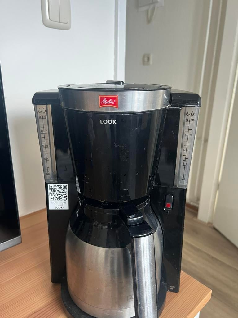 Melitta LOOK Filterkoffiezetapparaat – met Thermoskan, 10 kopjes of meer, Ophalen of Verzenden, Zo goed als nieuw, Koffiemachine