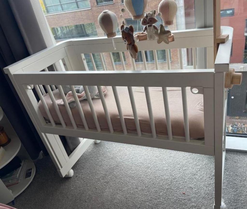 Co-sleeper aanschuifbedje incl. matras, Ophalen, Gebruikt, Ledikant