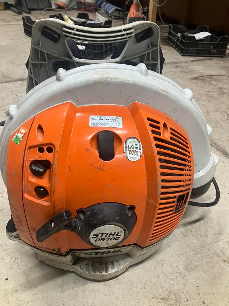 Br 700 krachtige bladblazer., Ophalen of Verzenden, Gebruikt, Benzine, Ruggedragen