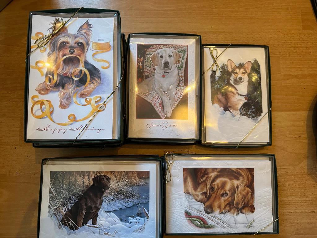 Partij 46 pakjes kerstkaarten - honden - dieren etc., Nieuw, Ophalen of Verzenden, Nvt, Nvt