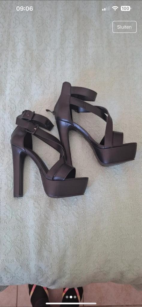 Supersexy sandalen met hak., Verzenden, Zwart, Nieuw, Sandalen of Muiltjes