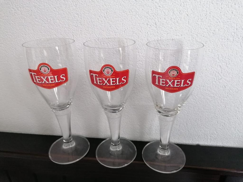 Texels Speciaalbier Glazen - Set van 3, Verzamelen, Biermerken, Ophalen of Verzenden, Zo goed als nieuw, Overige merken