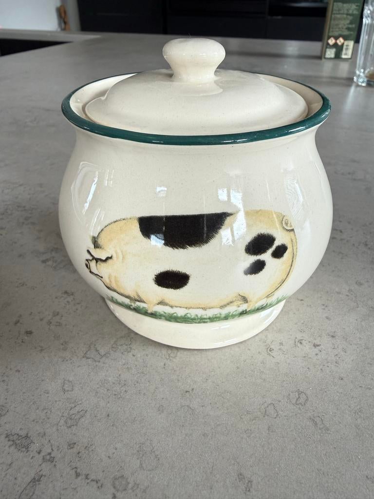 Suikerpot Cloverleaf Farm Animals, Porselein of Keramiek, Schaal, Rond, Ophalen of Verzenden