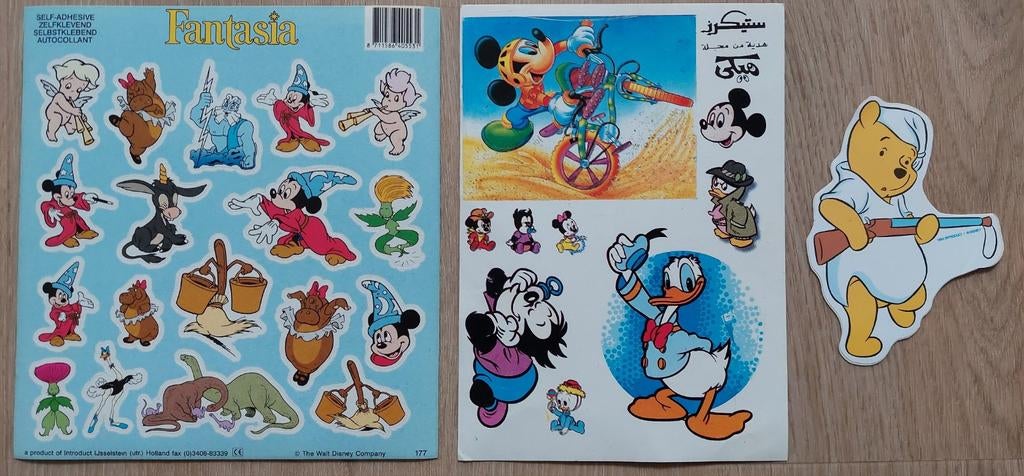 Disney Stickers (Fantasia, Mickey Mouse en Winnie de Pooh), Ophalen of Verzenden, Nieuw, Stickers en Plaatjes