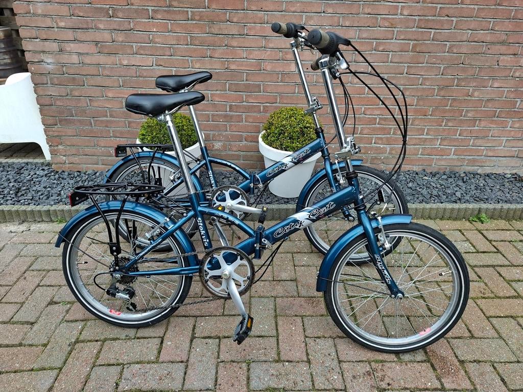 Set vouwfietsen  Stokvis City Cat met 6 versnellingen, Ophalen, Gebruikt, 20 inch of meer, Versnellingen