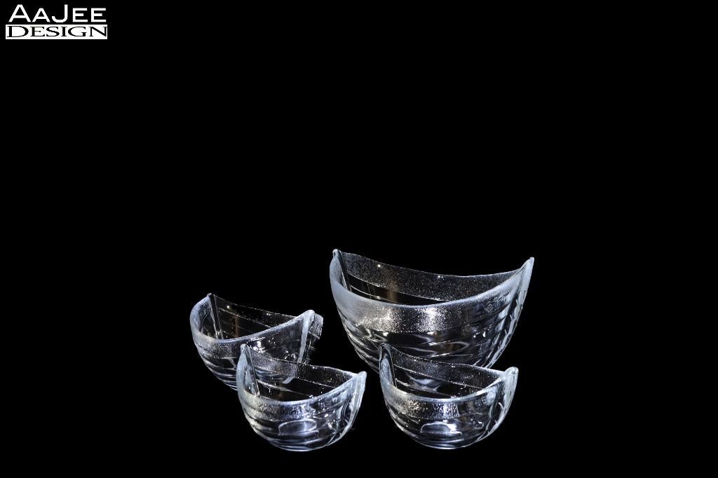 Nybro Sweden – bootvormige schalen – Paul Isling – Zweden, Schaal, Ophalen of Verzenden, Overige vormen, Glas