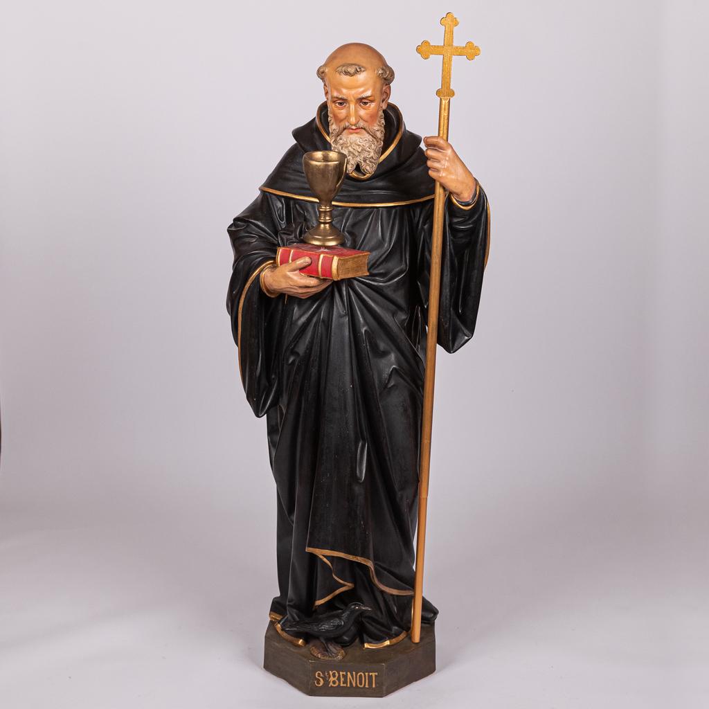 Terracotta kerkbeeld Benedictus heilige, Ophalen