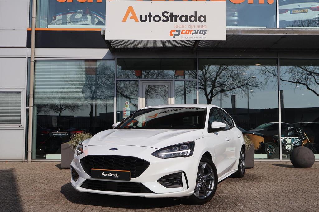 Ford Focus 1.0 ST-Line 125pk | Cruise | Virtual | Camera | L, Stof, Gebruikt, Met garantie (alle), Wit