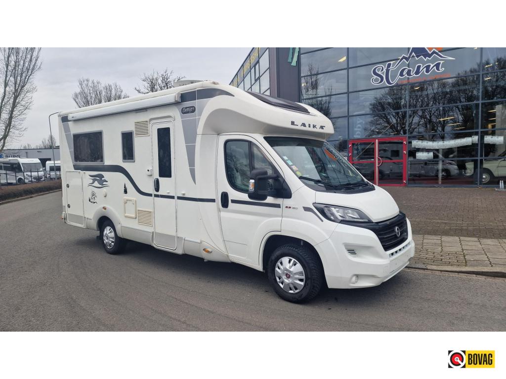 Laika Ecovip 312 queensbed en hefbed bj 2021 33500km solar, Ringverwarming, Fiat, Hordeur, Half-integraal