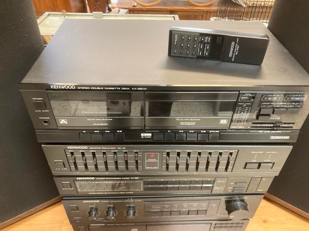 Kenwood stereo set met afstandsbediening, Audio, Tv en Foto, Stereo-sets, Gebruikt, Cassettedeck, Losse componenten, Ophalen