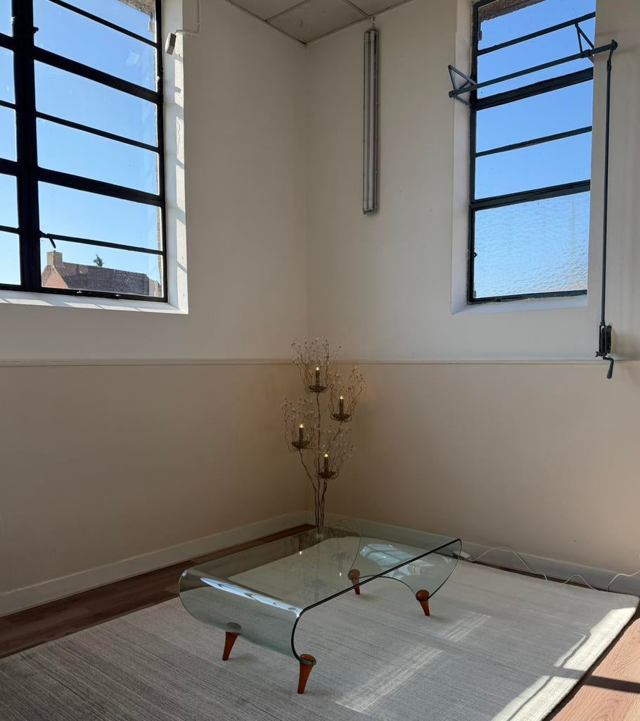 Fiam Italia ‘Tango’ salontafel, Ophalen, 50 tot 100 cm, Glas, Minder dan 50 cm