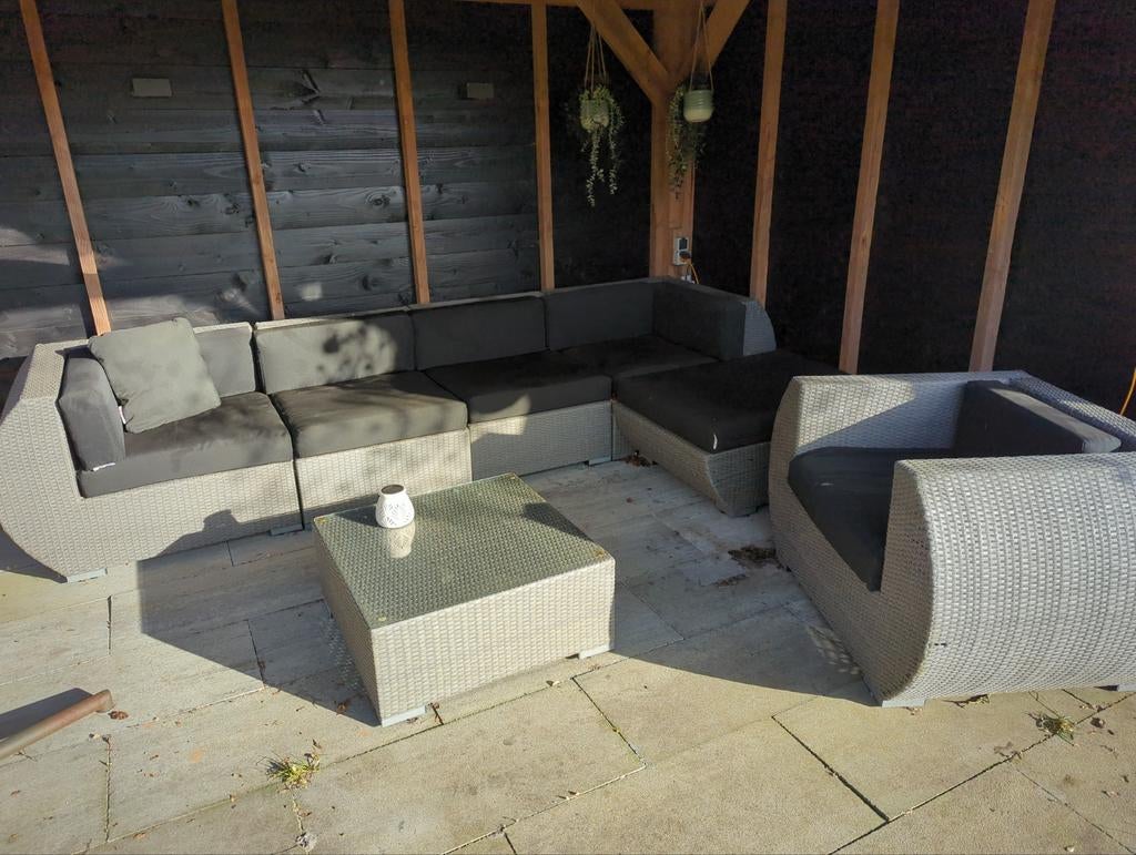 Arbrini tuinset compleet en in goede staat, Ophalen, 5 zitplaatsen, Bank, Zo goed als nieuw