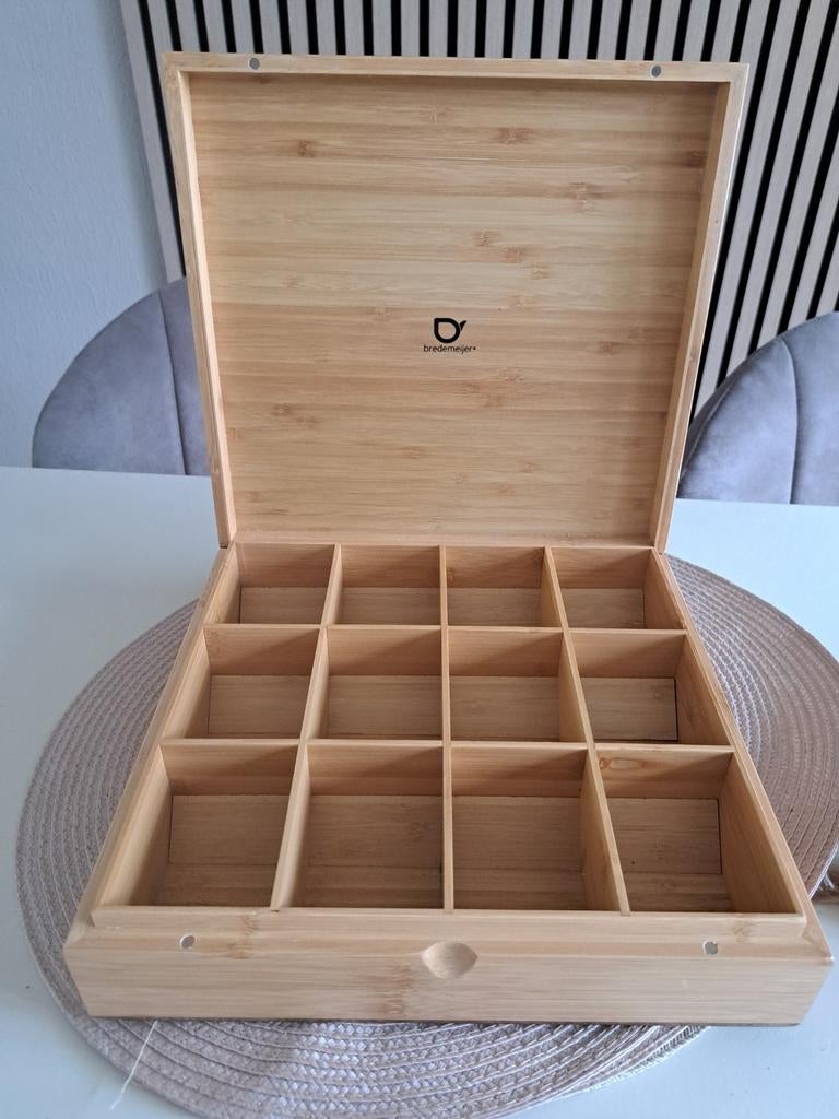 12 vaks theedoos  - theekist, Ophalen of Verzenden, Theezakje(s)