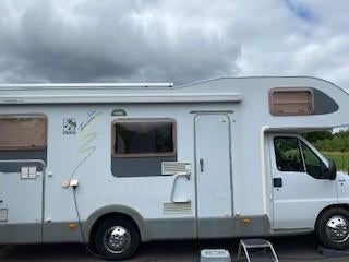 camper, Buitenlamp, Ringverwarming, Fiat, Treinzit