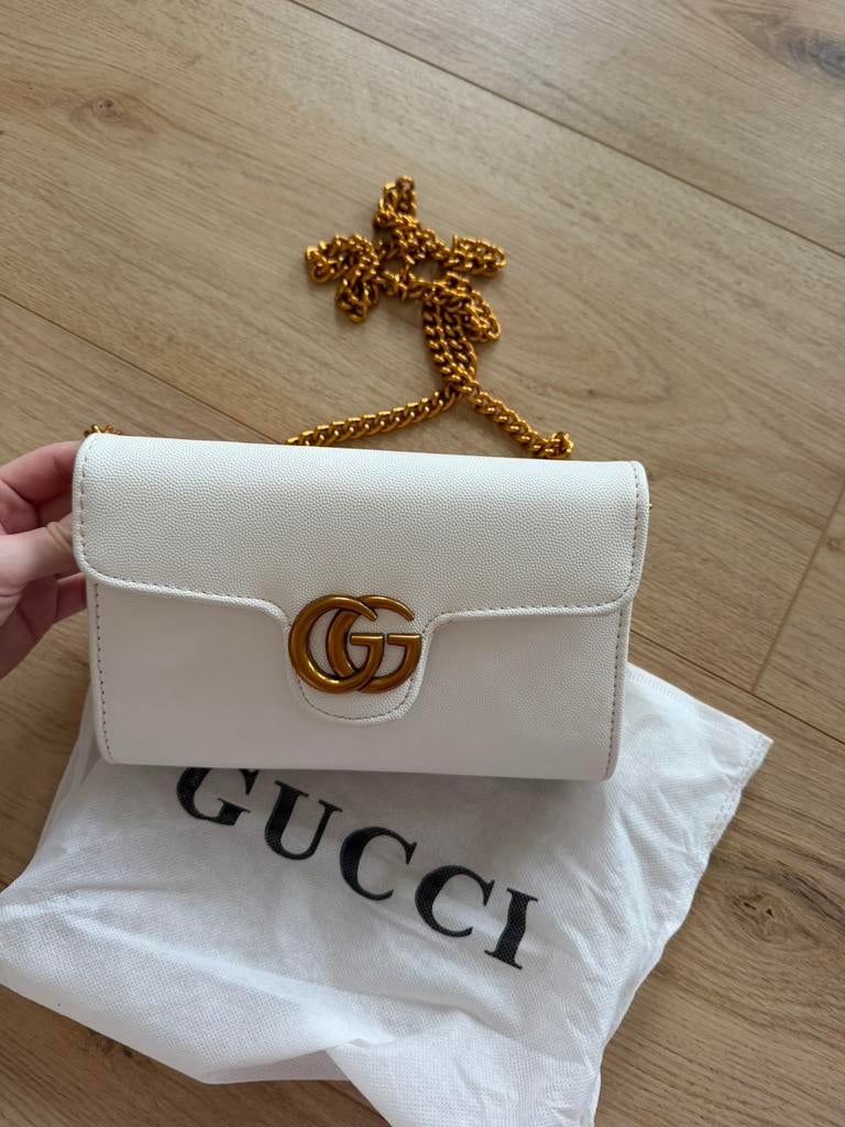 Gucci tasje, Sieraden, Tassen en Uiterlijk, Portemonnees, Ophalen of Verzenden, Zo goed als nieuw, Wit