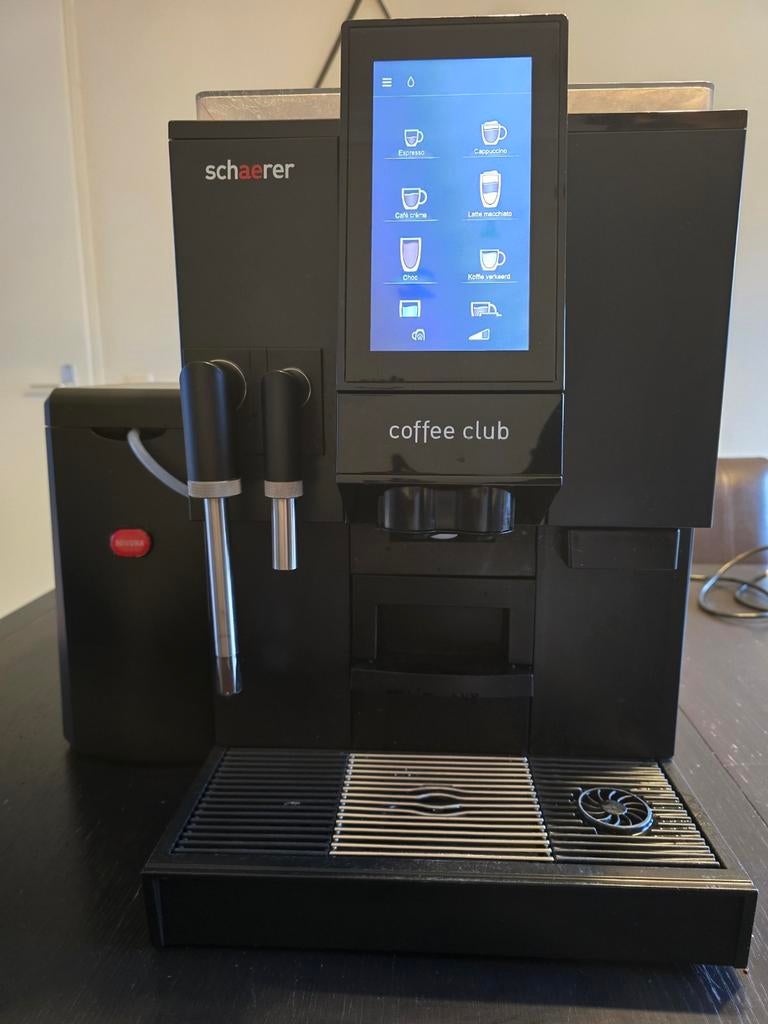 Nette Schaerer Coffee Club met choco en verse melk koelkast, 10 kopjes of meer, Ophalen, Zo goed als nieuw, Koffiemachine