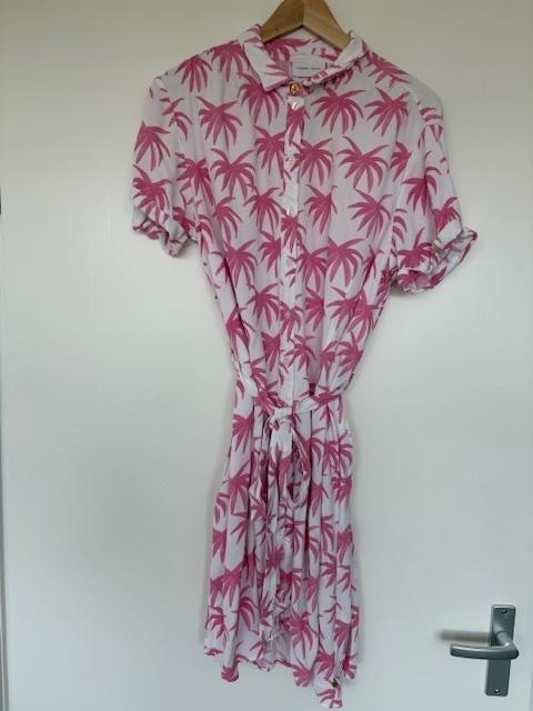 Fabienne Chapot Zomerjurk met roze palmbomen - Maat 40, Maat 38/40 (M), Ophalen of Verzenden, Zo goed als nieuw, Fabienne Chapot