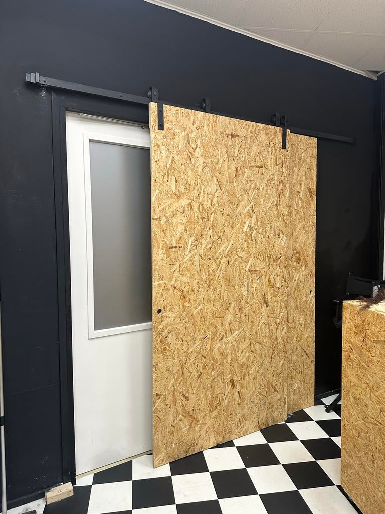 Hornbach Schuifdeur systeem - Zo goed als nieuw, Doe-het-zelf en Verbouw, Deuren en Horren, Zo goed als nieuw, Binnendeur, 200 tot 215 cm