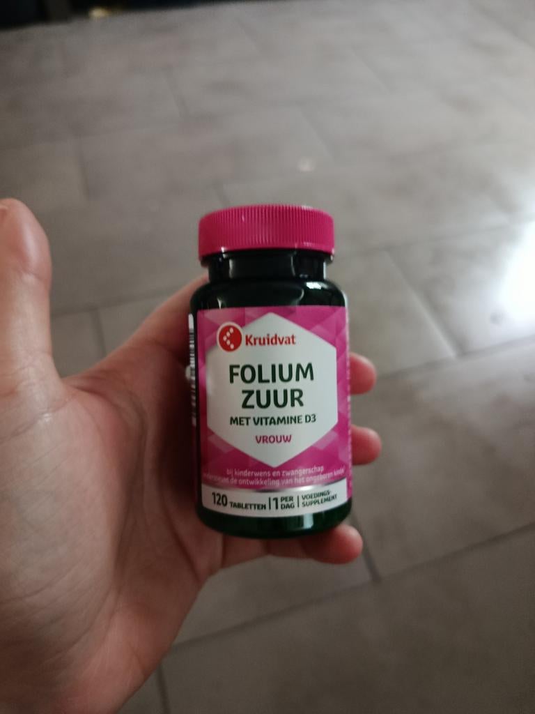 Kruidvat Foliumzuur met Vitamine D3 Vrouw - 2 potten, Ophalen