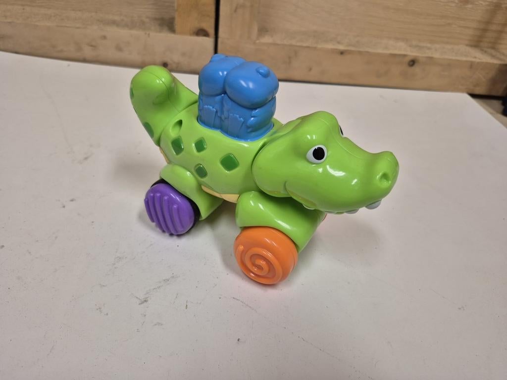 Leuke groene krokodil duwauto voor baby's, Ophalen of Verzenden