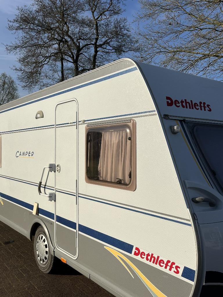 Mooie Dethleffs Camper EH3 Frans bed, Caravans en Kamperen, Caravans, Vast bed, Rondzit, Schokbreker, Bedrijf