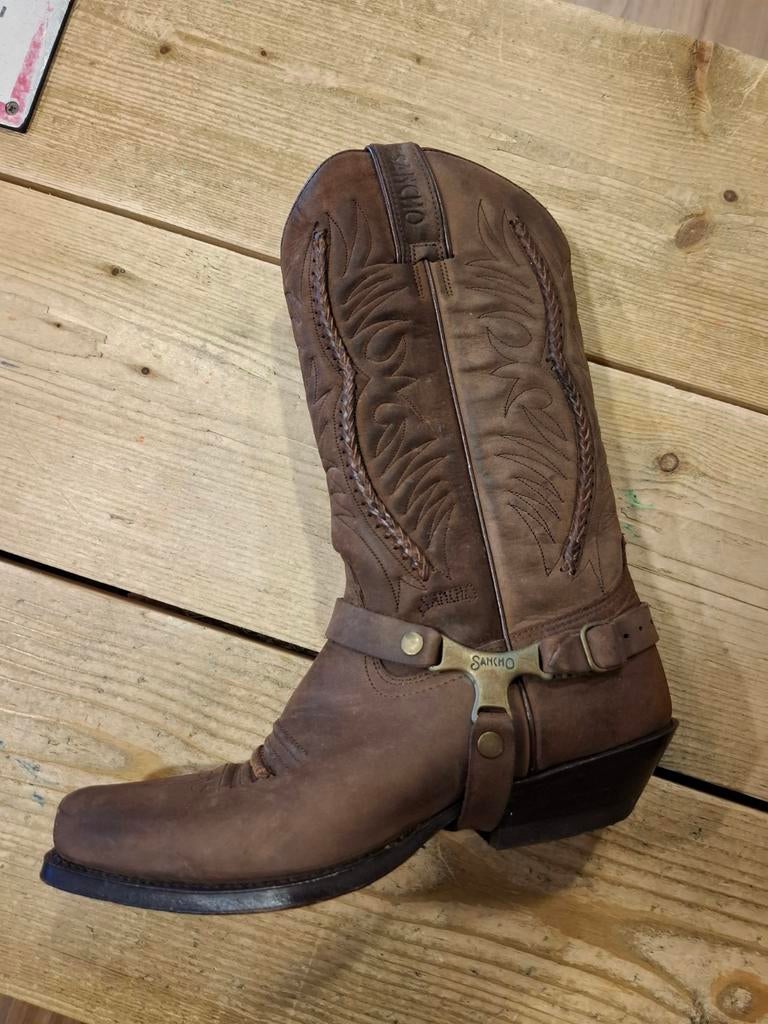 Echte Sancho cowboy bikerlaarzen maat 39, Ophalen of Verzenden, Zo goed als nieuw, Zwart, Hoge laarzen