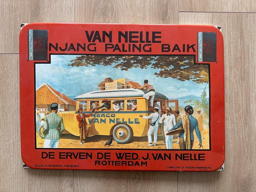 Emaille Reclamebord Van Nelle's Tembaco, Verzamelen, Ophalen of Verzenden, Gebruikt, Reclamebord
