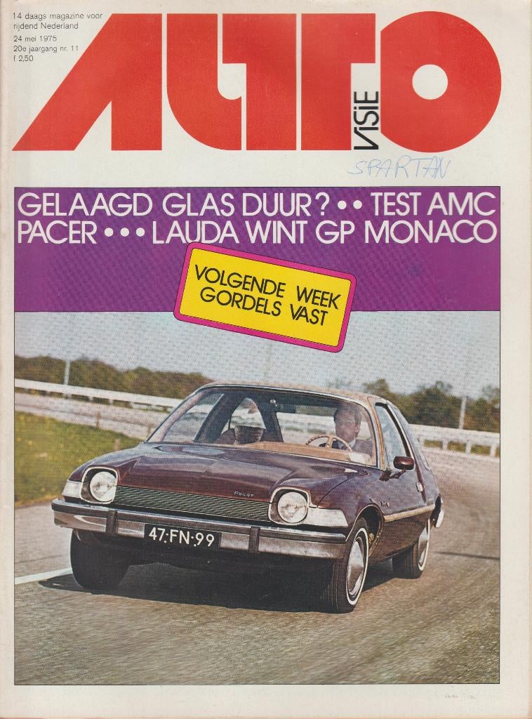 AMC Pacer ( American Motors ) test in Autovisie 1975, Gelezen, Ophalen of Verzenden, Overige merken, Autovisie