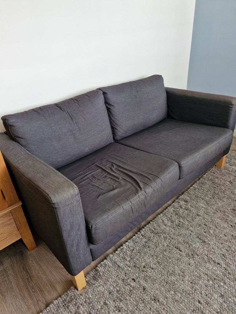 Nette Ikea Karlstad bank donkergrijs, Huis en Inrichting, Banken | Sofa's en Chaises Longues, Gebruikt, Tweepersoons, 150 tot 200 cm