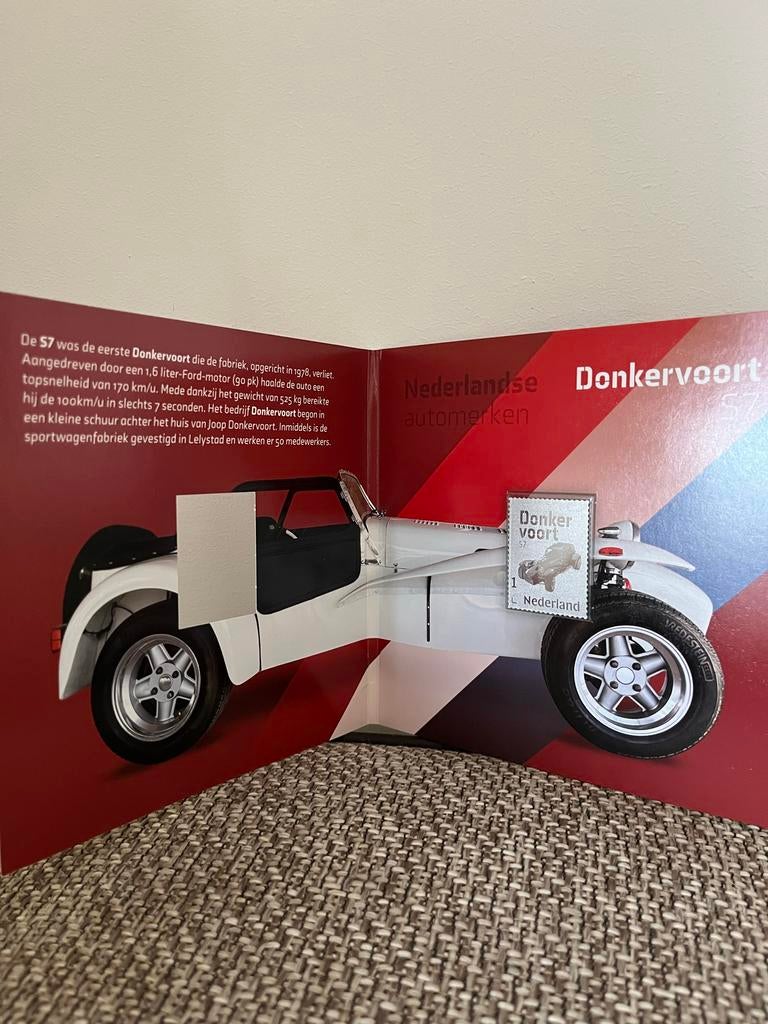 Zilveren postzegel Donkervoort S7 - Nederlandse automerken, Verzenden, Na 1940, Postfris