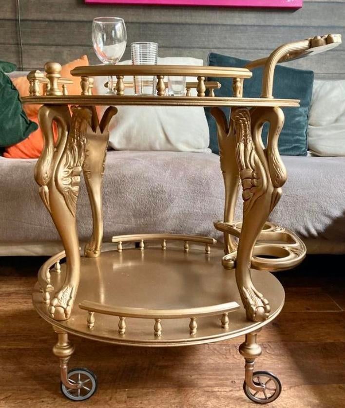 Ezio Bellotti model 6162 drankwagen drank trolley high end., Ophalen, Design Italie Bellotti Ezio Antiek Vintage Art Nouveau, Zo goed als nieuw