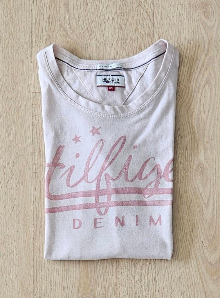 Tommy Hilfiger Shirt Mt XS, Ophalen of Verzenden, Zo goed als nieuw, Korte mouw, Roze