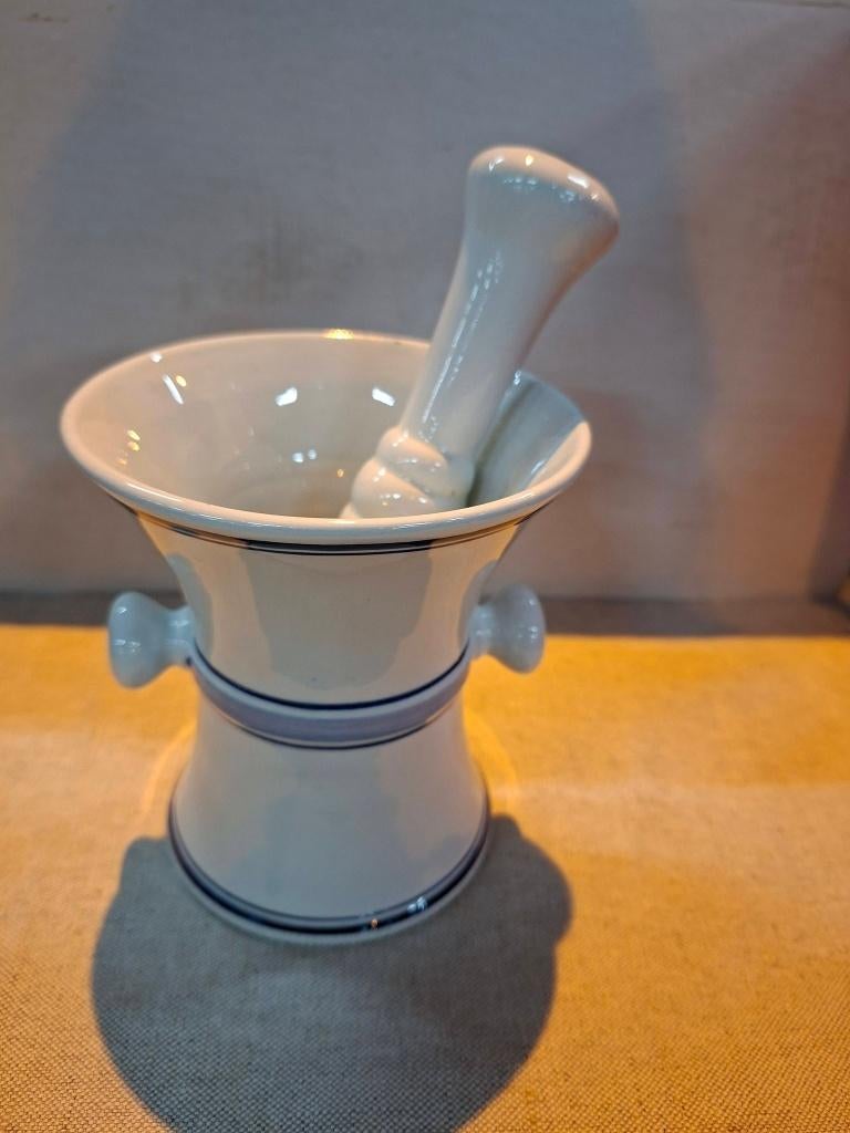 Boldoot vijzel Delftsche Huys ca 13 cm hoog. wat glazuur af, Ophalen of Verzenden