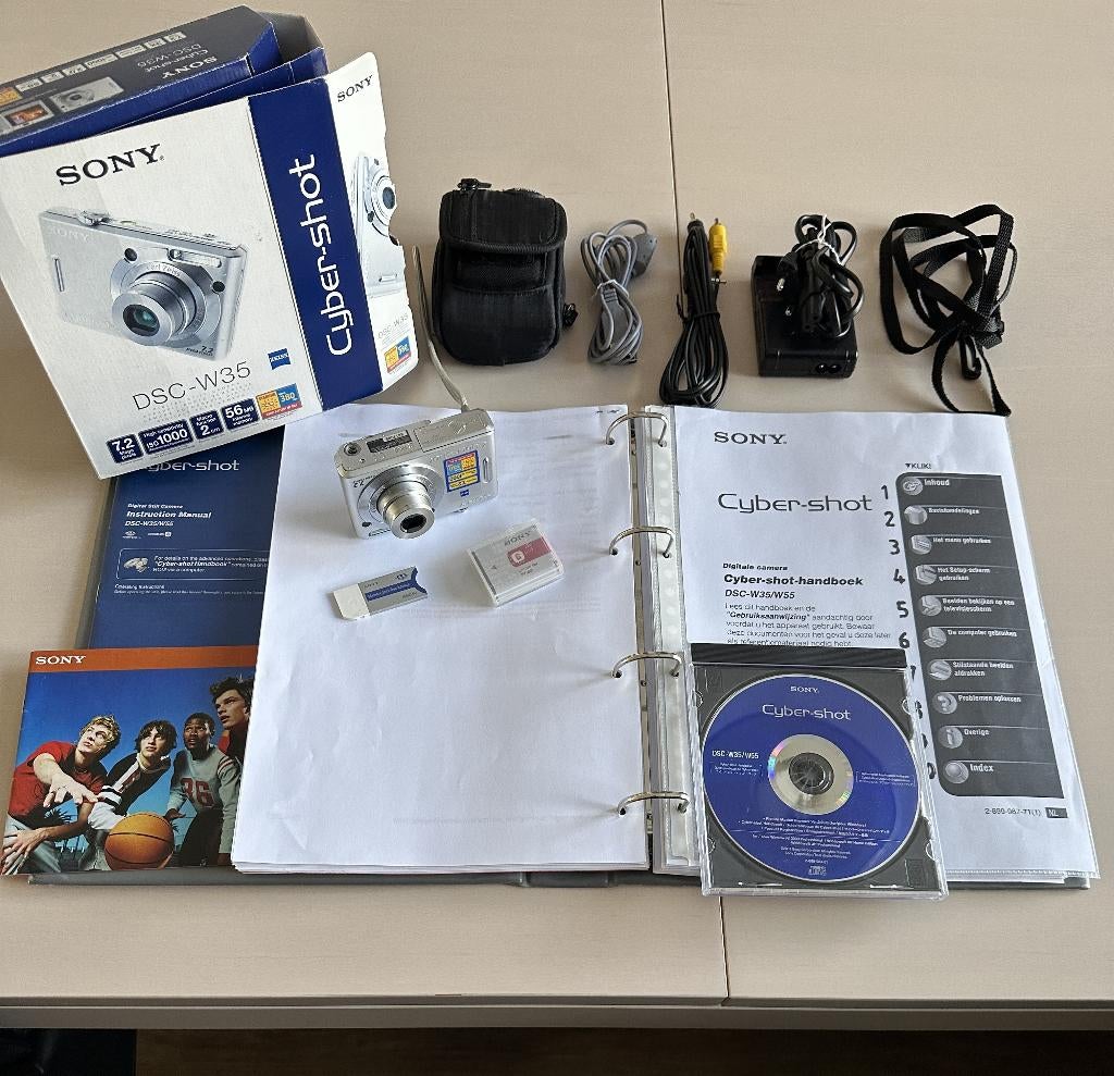 Camera Sony DSC-W35 Cybershot Zilver, Compact, Ophalen of Verzenden, Zo goed als nieuw, Sony