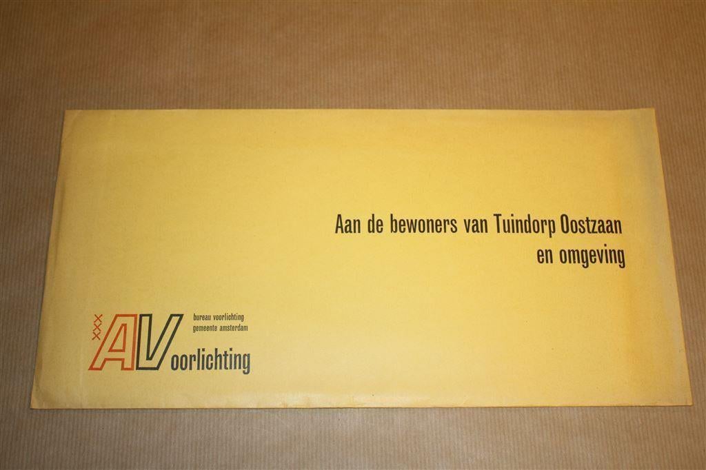 Zedlzame brochure + envelop Tuindorp Oostzaan A'dam 1970 !!, Boeken, Geschiedenis | Stad en Regio, Ophalen of Verzenden, Zo goed als nieuw