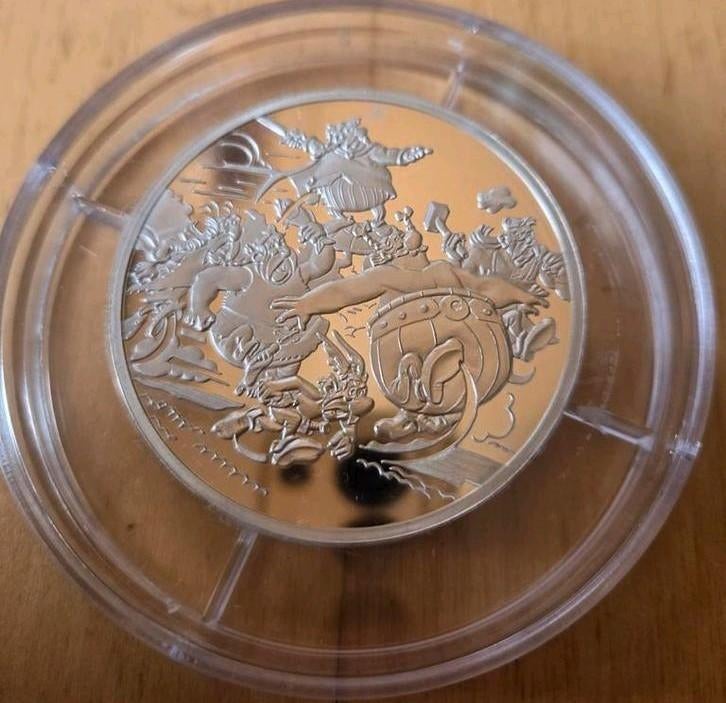 Zilver 5 oz 950/1000 asterix Frankrijk 2007 proof obelix, Postzegels en Munten, Ophalen of Verzenden, Zilver