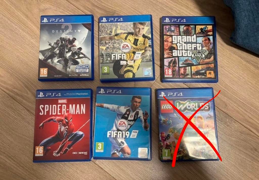 Diverse PS4 spellen, Gekoppelde computers, 1 speler, Zo goed als nieuw, Vanaf 7 jaar