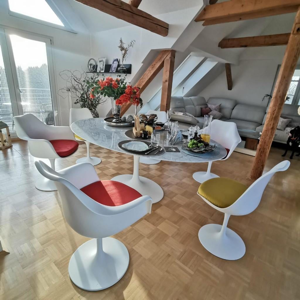 180 tulipe tafels laminated eero saarinen tulipe stoelen, Overige materialen, Mid century modern furniture, Nieuw, Ophalen of Verzenden