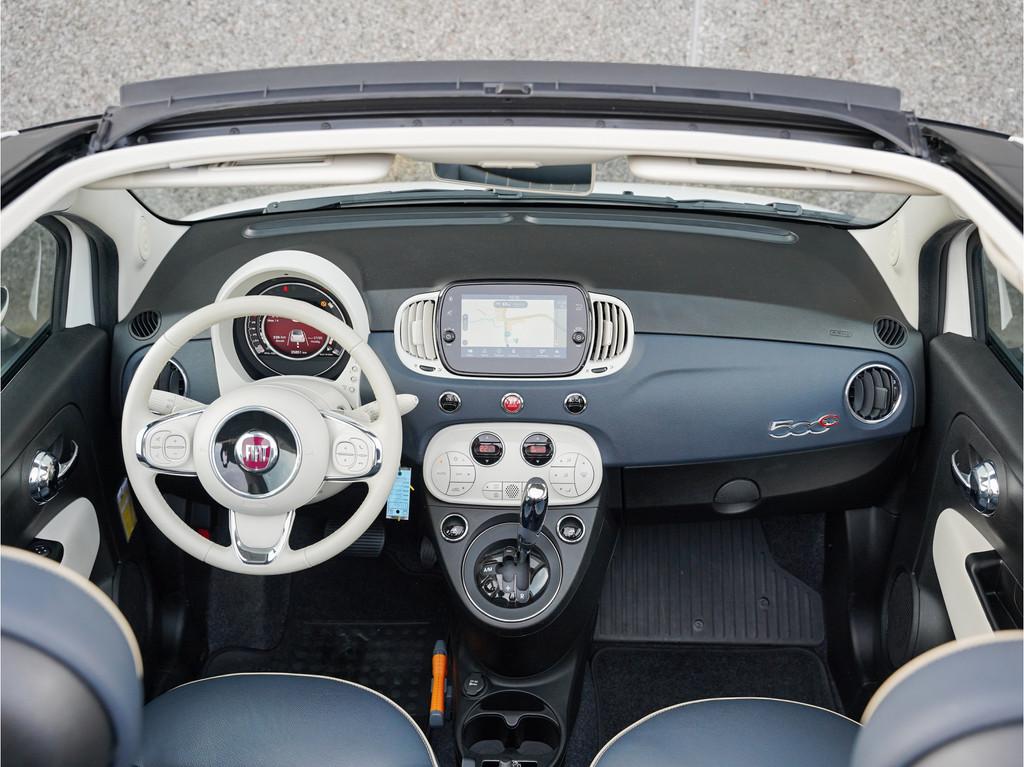 Fiat 500C 0.9 TwinAir Turbo Collezione |CarPlay |Automaat |C, Gebruikt, Cabriolet, Wit, Bedrijf