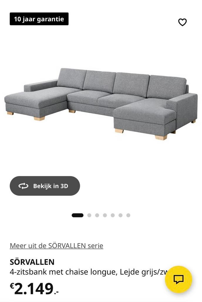 IKEA coach. 3 years use. Haarlem, Ophalen, Gebruikt, Grijs