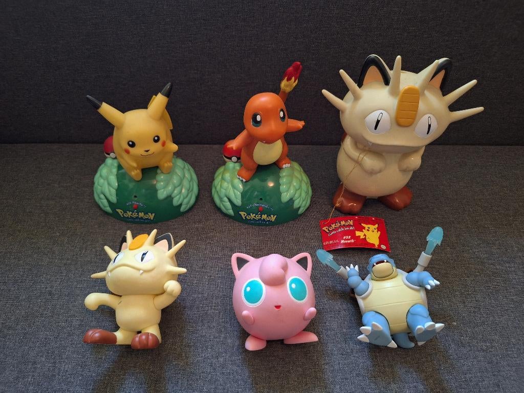 Partij  6 Vintage Pokemon Poppetjes / Figuren / Pikachu, Ophalen of Verzenden, Gebruikt