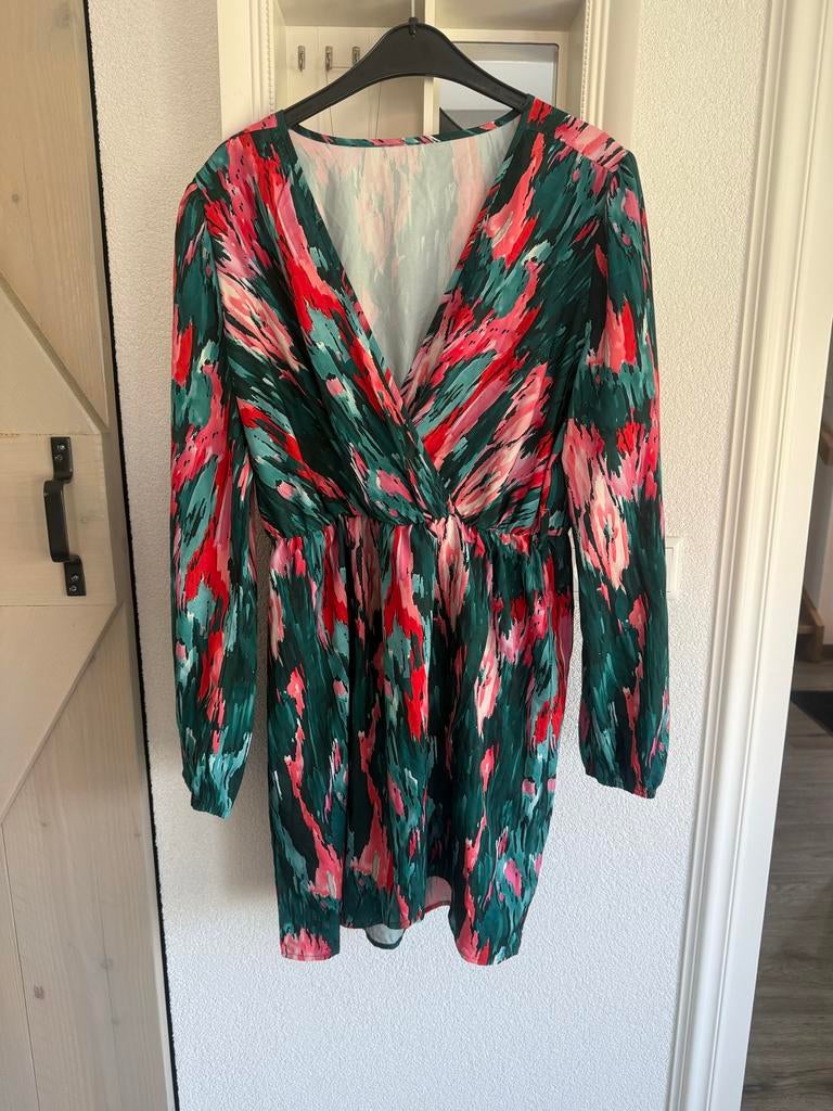 Shein Jurk met Abstracte Print - Maat XL, Maat 46/48 (XL) of groter, Ophalen of Verzenden, Zo goed als nieuw, Boven de knie