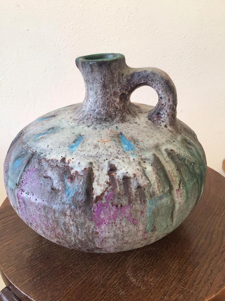 Unieke West Germany vaas, Ruscha, Kurt Tschörner, fatlava, Ophalen of Verzenden