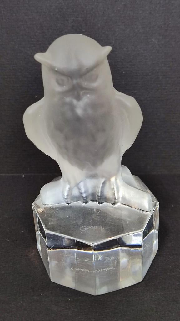 Gematteerd Glazen Goebel Uil Figuur, Ophalen of Verzenden