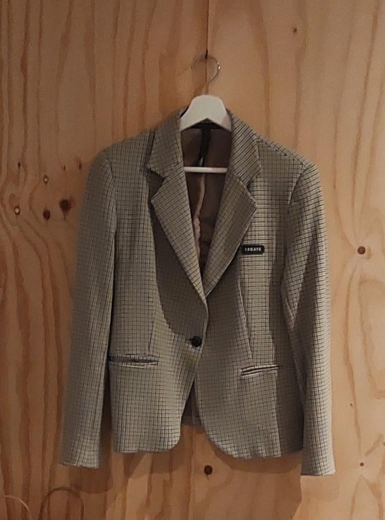 Geruit jasje, Kleding | Dames, Jasjes, Kostuums en Pakken, Maat 38/40 (M), Bruin, Verzenden, 10days