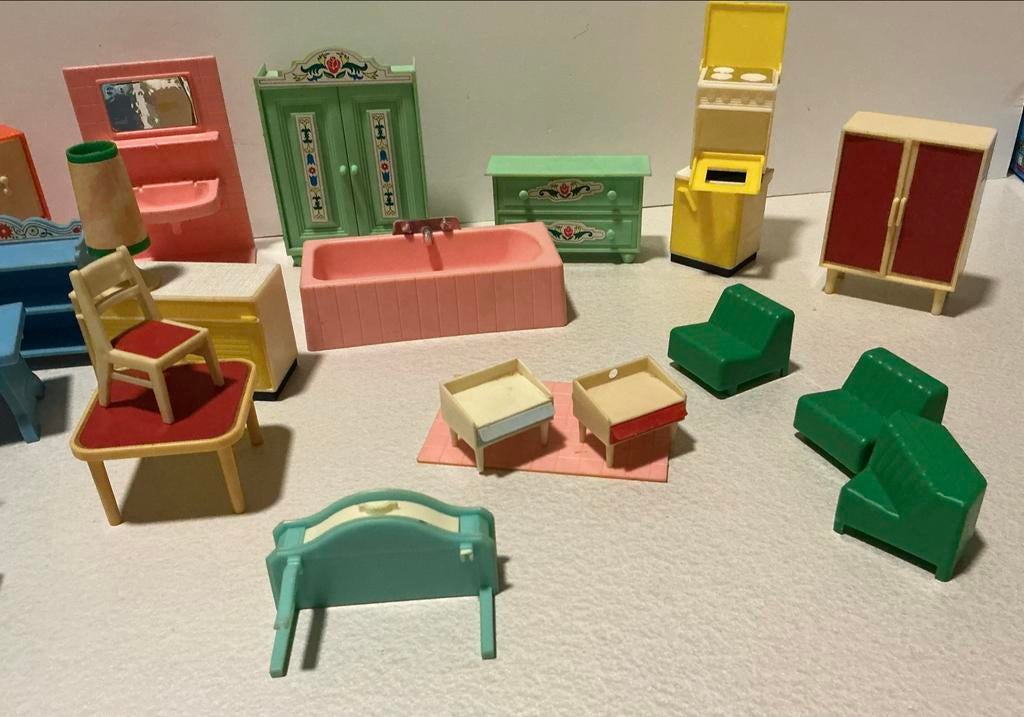 Vintage Poppenhuis Meubeltjes 80 ejaren, Verzenden, Gebruikt, Toebehoren